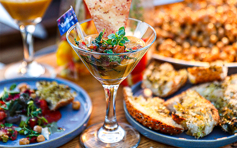 Closeup of food.