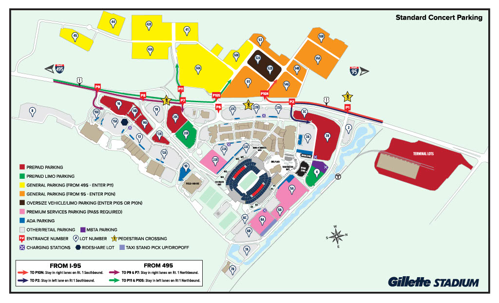 Concert And Events Parking Map