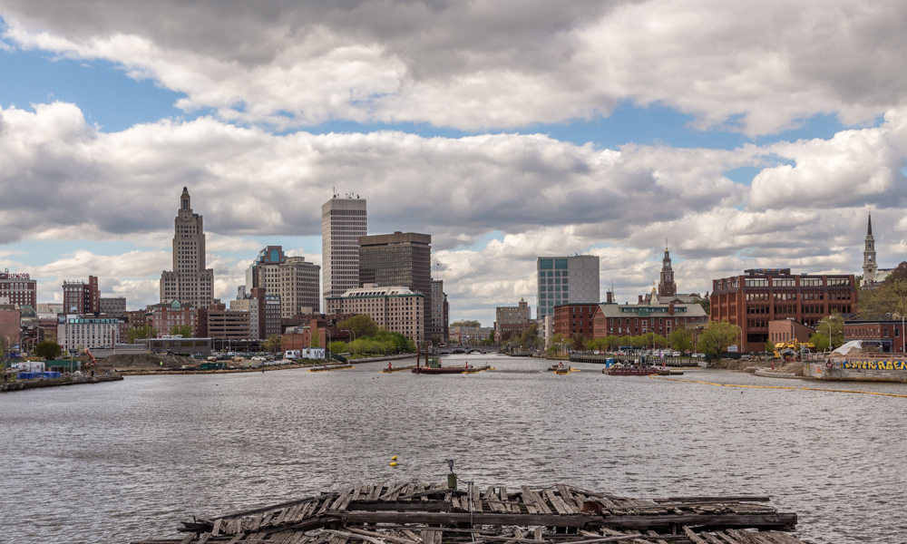 Far away view of Providence.