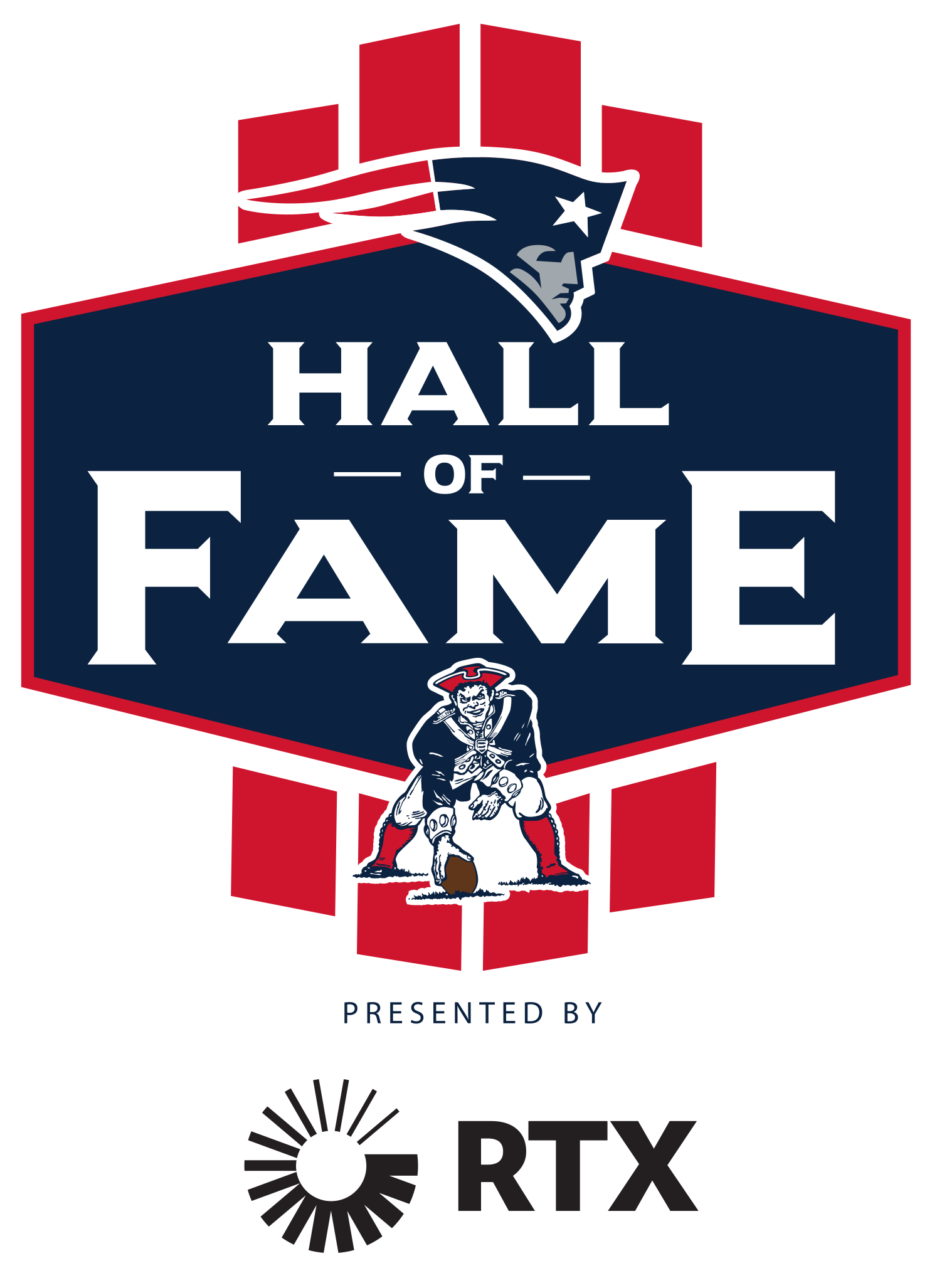 The Patriots Hall of Fame presented by RTX logo.