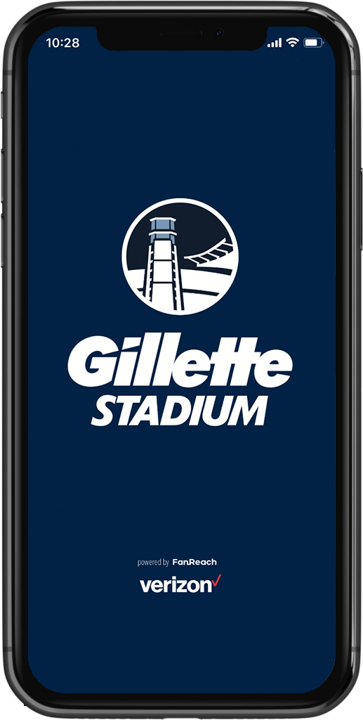 Gillette Stadium Mobile App Home Screen.
