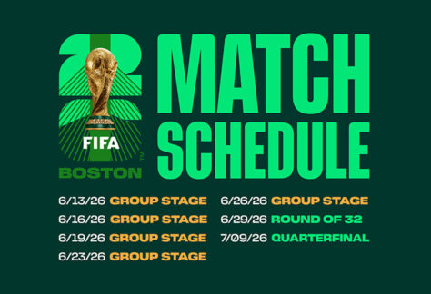 FIFA Boston Match Schedule 2026. Seven games from June 13 through July 9.