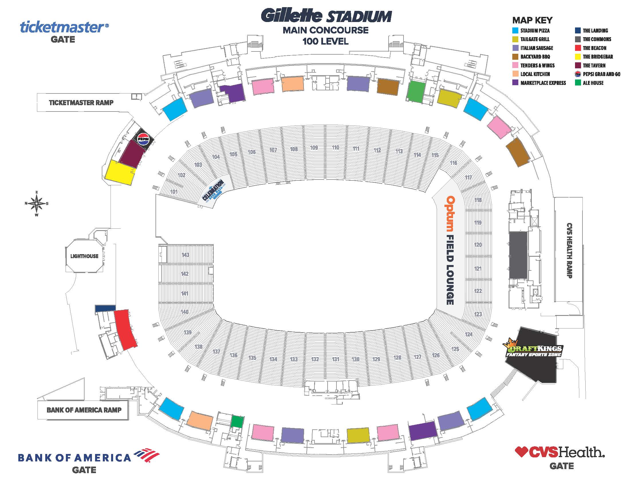 Seating Charts Gillette Stadium