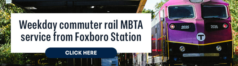 Weekday commuter rail MBTA service from Foxboro station.