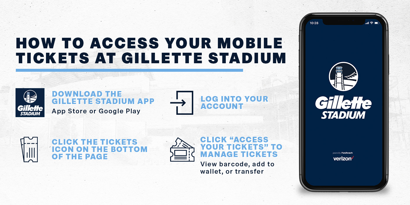 iPhone displaying the Gillette Stadium app