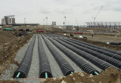 Constructing the Wastewater Treatment Plant, part of our sustainability efforts.
