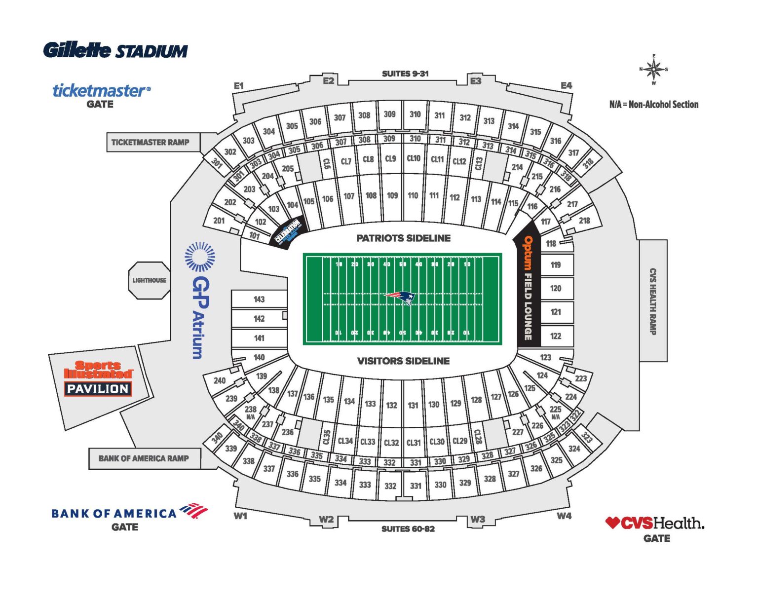 Patriots Seating Chart.