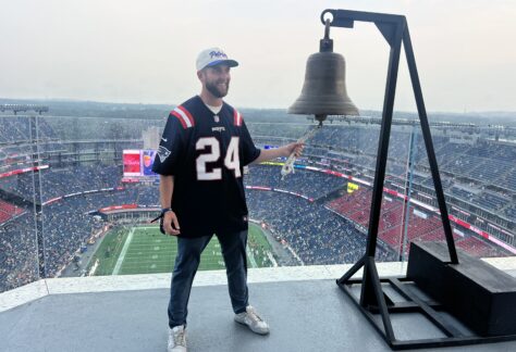 Hank Lockwood ringing the bell as keeper of the light on August 15.
