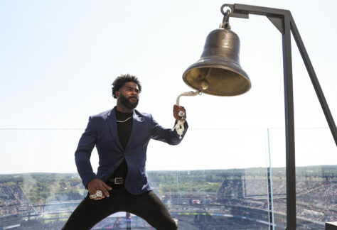 Malcolm Butler ringing the bell as keeper of the light on September 15.