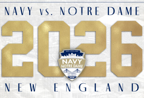 Navy vs. Notre Dame 2026 logo.