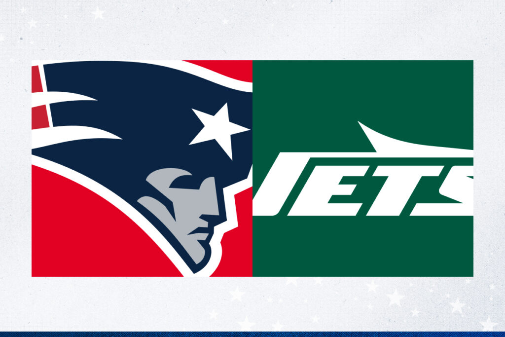 New England Patriots vs. New York Jets.