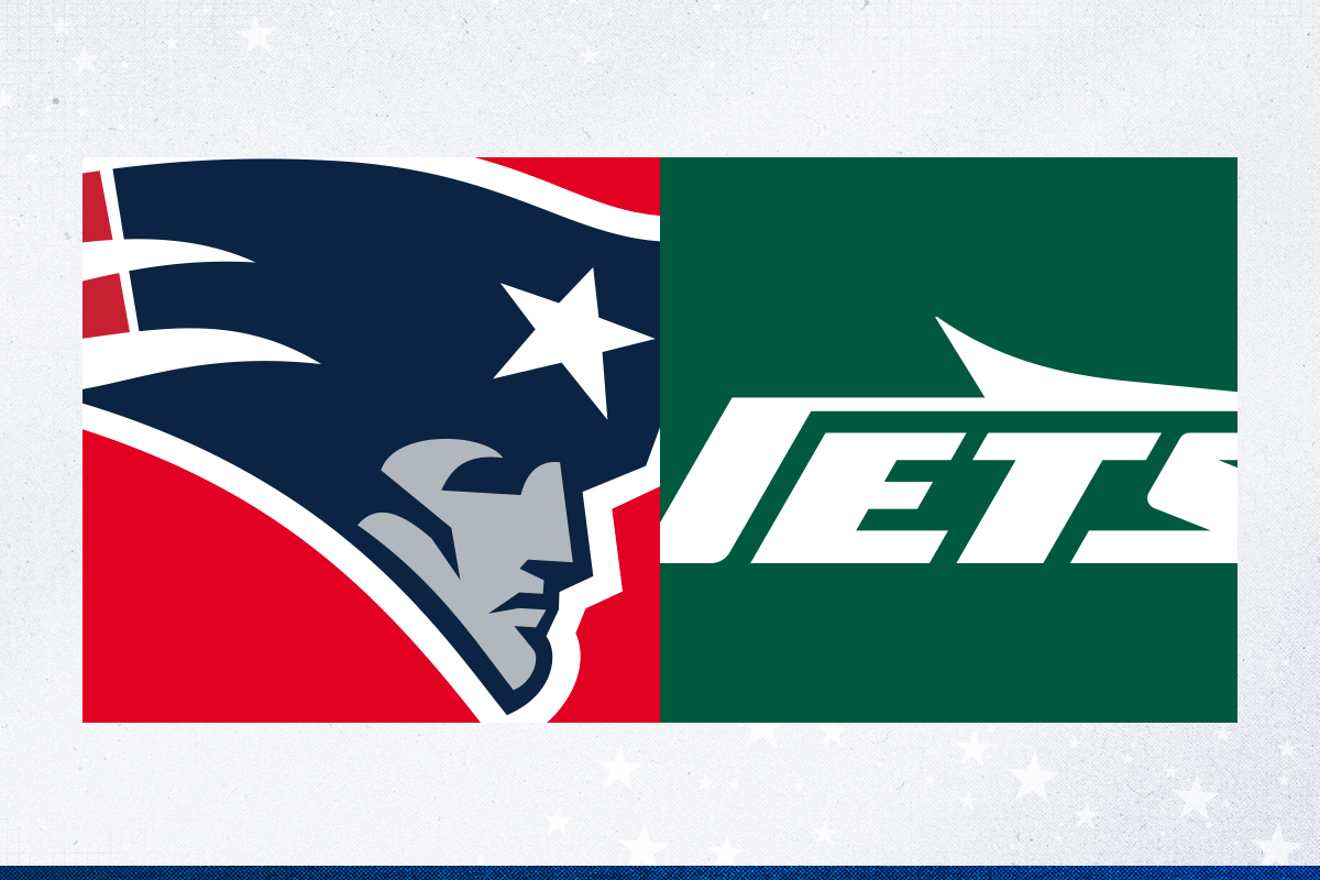 New England Patriots vs. New York Jets.