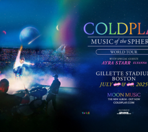 Coldplay Music of the Spheres Tour with Ayra Starr and Elyanna on July 15 and 16 at Foxborough.