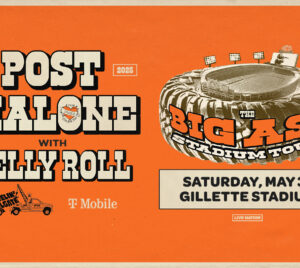 Post Malone for the Big Ass Stadium Tour with Jelly Roll on May 31 at Foxborough.
